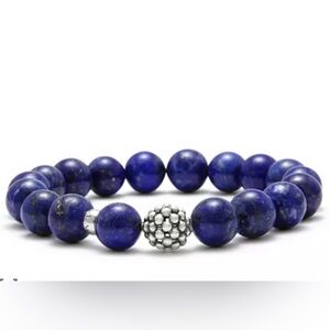 LAGOS Lapis Silver Station Bead Bracelet